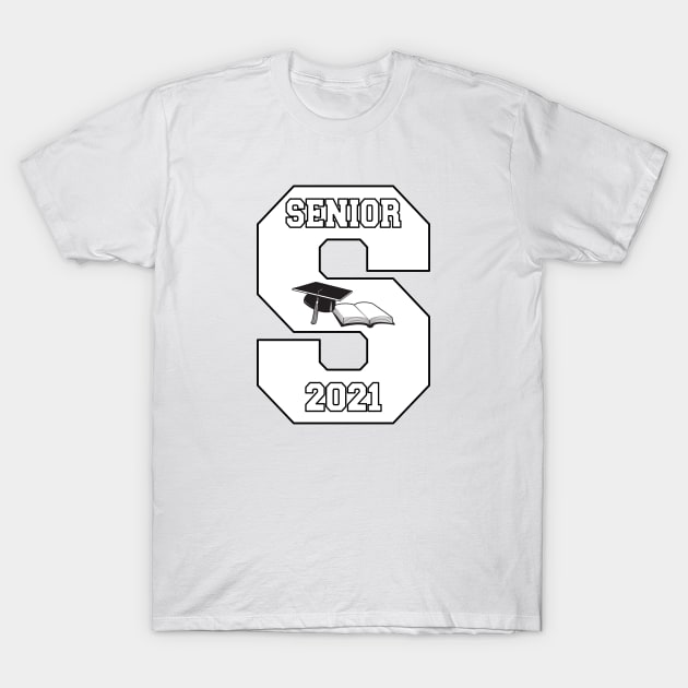 Senior In College Class Of 2021 T-Shirt by SpaceManSpaceLand